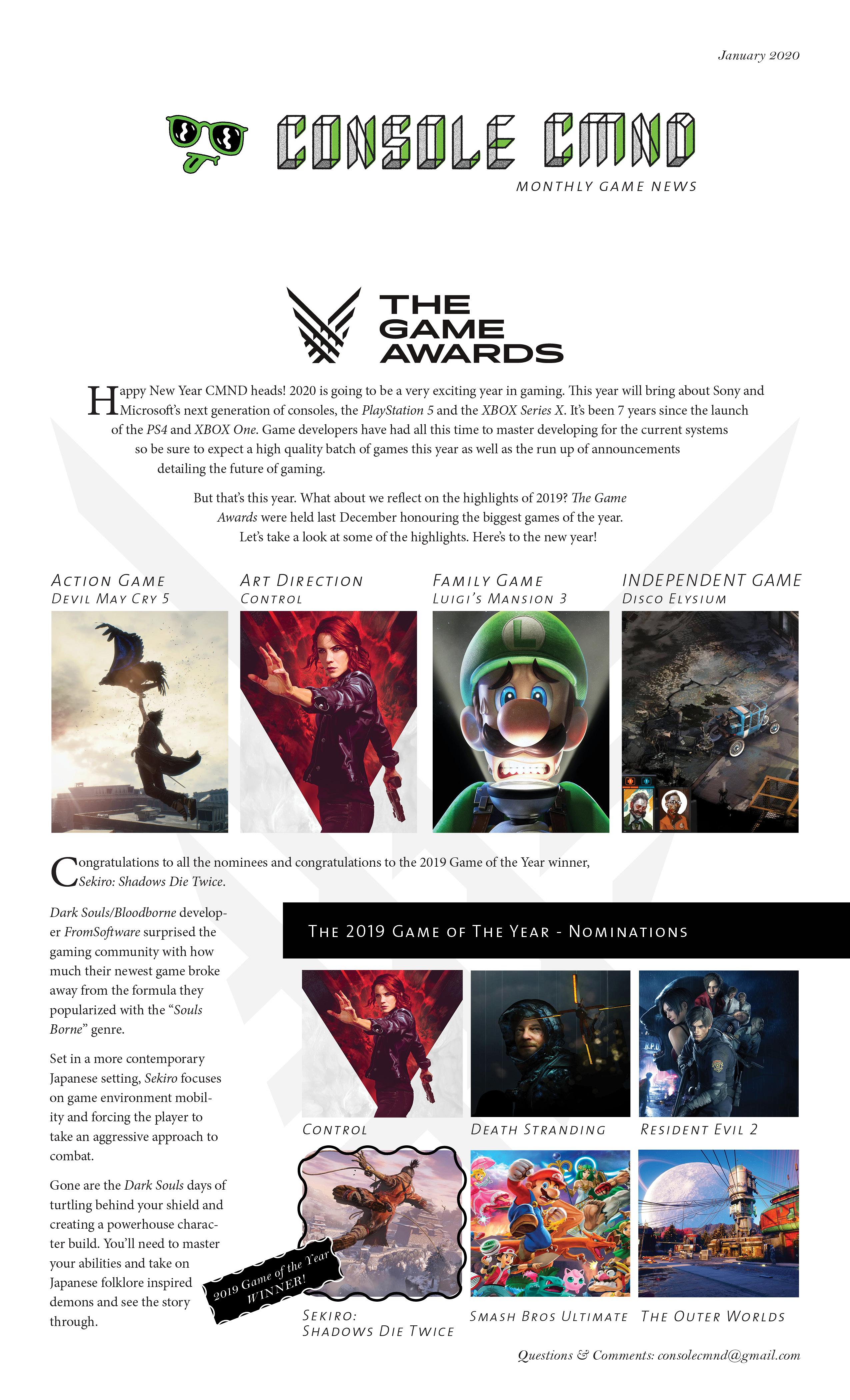 January 2020 - The Game Awards