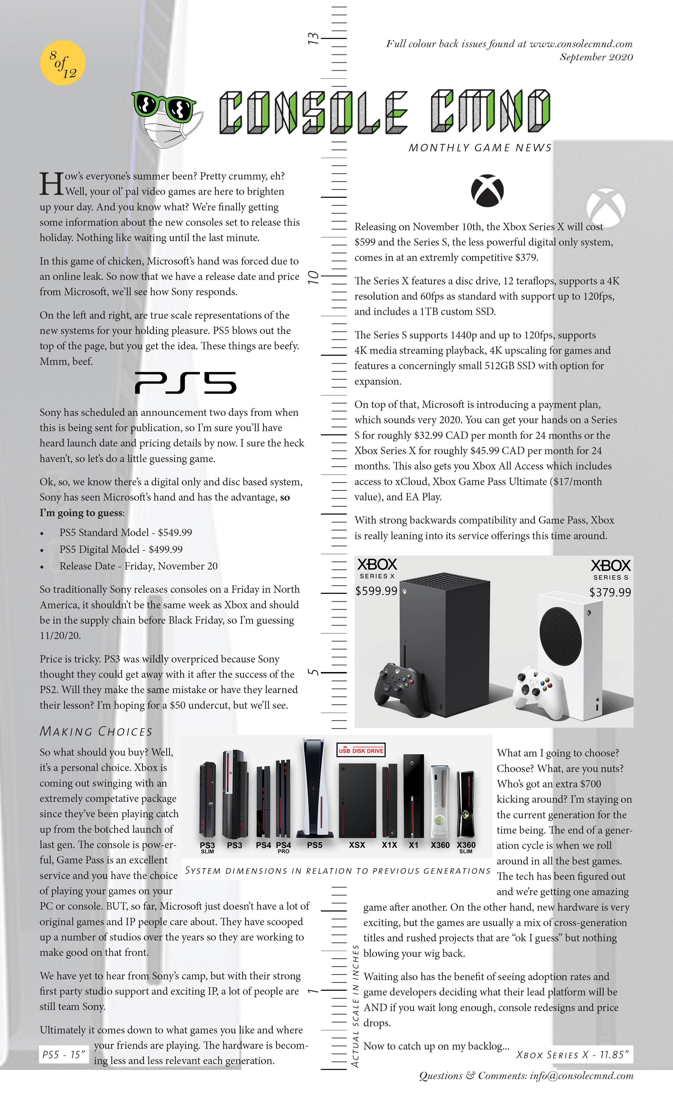 September 2020 - Xbox Series X/S plus PS5 News